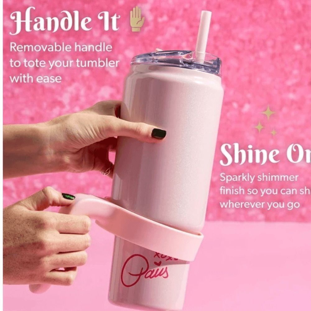Paris Hilton Pink Iridescent Stainless Steel Tumbler